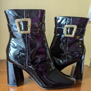 Corrine Black Ankle Boots Sam Edelman MOD 1960's Style NWOB Size 8.5